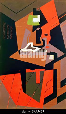 Composition , 1914 (peinture) de gris, Juan (1887-1927) espagnol Illustration de Vecteur