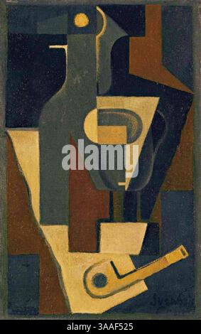 Nature morte avec Pipe, 1918 (peinture) de gris, Juan (1887-1927) espagnol Illustration de Vecteur