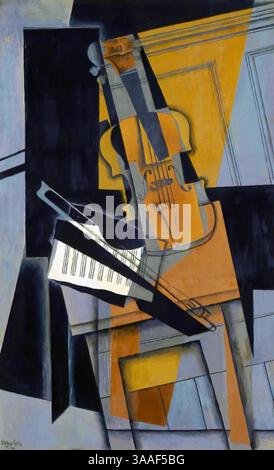Le violon, 1916 (peinture) de gris, Juan (1887-1927) espagnol Illustration de Vecteur
