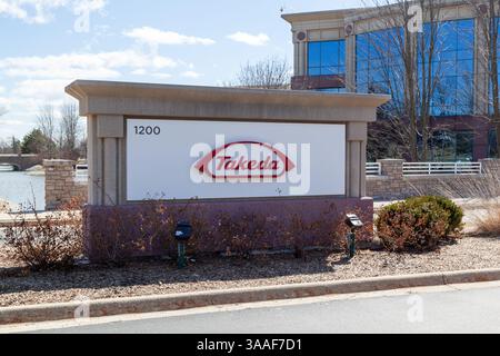 Bannockburn, Illinois, États-Unis - 27 mars 2022 : Takeda Pharmaceuticals International Office à Bannockburn, Illinois, États-Unis. Banque D'Images