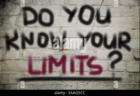 Connaissez-vous vos limites Concept Banque D'Images