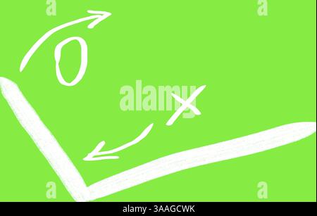 Stratégie de jeu de football sur une planche Banque D'Images