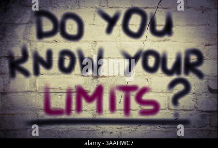 Connaissez-vous vos limites Concept Banque D'Images
