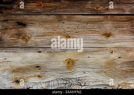 Vue rapprochée d'une surface en bois révélant des motifs et des grains complexes, soulignant la beauté des textures naturelles du bois. Banque D'Images