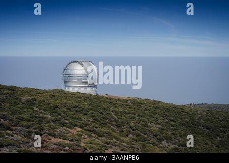 Roque de los Muchachos, observatoire des étoiles sur l'île de la Palma, Espagne. Banque D'Images