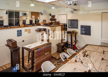 Salle des opérations, bataille d'Angleterre, IWM Duxford, Royaume-Uni Banque D'Images