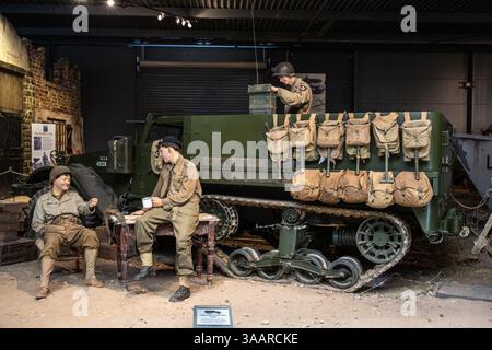 Diorama de la seconde Guerre mondiale, IWM Duxford, Royaume-Uni Banque D'Images
