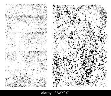 Jeu de textures vectorielles grunge d'éclaboussures d'encre. Eléments de conception de texture de contour d'esquisse Illustration de Vecteur