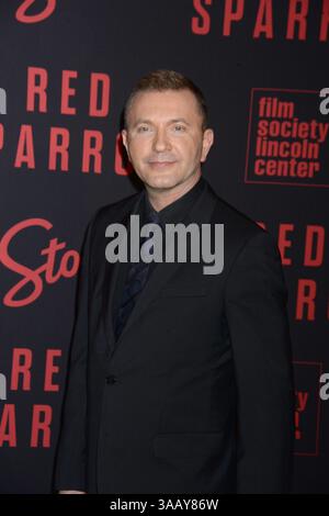 NEW YORK, NY - FÉVRIER 26 : Kristof Konrad assiste à la première de 'Red Sparrow' à Alice Tully Hall au Lincoln Center le 26 février 2018 à New York... personnes : Kristof Konrad. (Crédit image : © SMG via ZUMA Wire) Banque D'Images