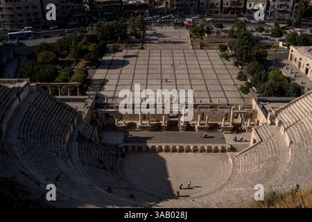 AMMAN, JORDANIE - 10 SEPTEMBRE 2021 : Théâtre romain dans la vieille ville d'Amman. CRÉDIT : Daniel Rodrigues Banque D'Images