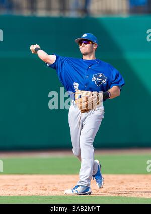 23 mai 2018 : Darren Willis (3), infidélisateur de la Nouvelle-Orléans, lors des championnats de la conférence Southland 2018. Match 3 la Nouvelle-Orléans contre Sam Houston au Constellation Field Sugar Land, Texas. No. 8 les particuliers de la Nouvelle-Orléans ont bouleversé le No. 1 Sam Houston State 4-3 en 10 manches, quelque chose qui ne s'est pas produit depuis 2015(Credit image : &copy ; Maria Lysaker/CSM via ZUMA Wire) Banque D'Images