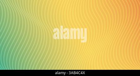 Motif ondulé coloré mélangeant des nuances vertes et jaunes dans un design abstrait Illustration de Vecteur