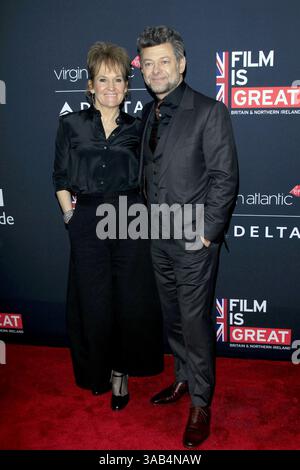 2 mars 2018 - Los Angeles, CA, États-Unis - LOS ANGELES - 2 mars : Lorraine Ashbourne, Andy Serkis au film est UN GRAND accueil honorant les nominés britanniques aux Oscars à la résidence britannique le 2 mars 2018 à Los Angeles, CA (crédit image : © Kathy Hutchins via ZUMA Wire) Banque D'Images