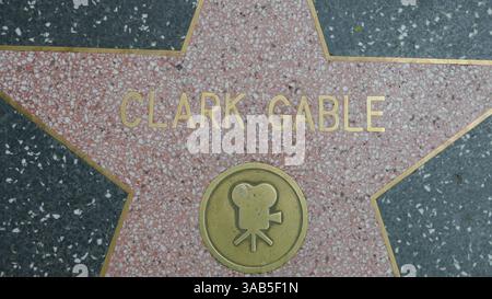 Los Angeles, Californie, USA 31 mars 2025 acteur Clark Gable Hollywood Walk of Fame Star sur Vine Street le 31 mars 2025 à Los Angeles, Californie, USA. Photo de Barry King/Alamy Stock photo Banque D'Images