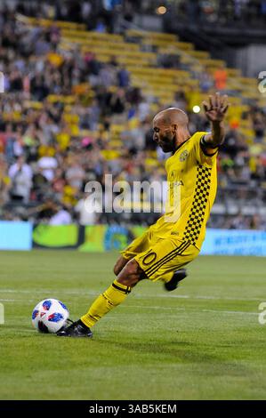Samedi 2 juin 2018 : L’attaquant du Columbus Crew SC Federico Higuain (10 ans) prend un penalty dans la deuxième moitié du match entre le Toronto FC et le Columbus Crew SC au stade MAPFRE, à Columbus OH. Crédit photo obligatoire : Dorn BYG/Cal Sport Media. ..score final : Columbus Crew SC 3 - Toronto FC 3(crédit image : &copy ; Dorn BYG/CSM via ZUMA Wire) Banque D'Images