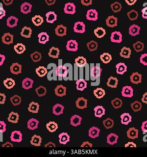 Motif animal abstrait sans couture. Impression vectorielle Y2K. Illustration de Vecteur