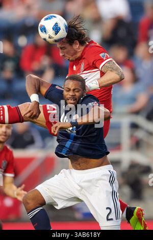 9 juin 2018 - il, USA - Bridgeview, il - samedi 09 juin 2018 : le Chicago Fire joue la New England Revolution dans un match de la Major League Soccer (MLS) au Toyota Park. (Crédit image : © Robin Alam/ISIPhotos via ZUMA Wire) Banque D'Images