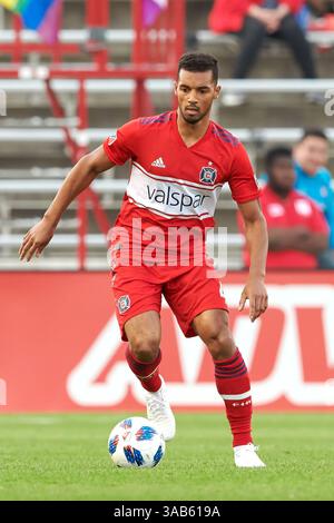 9 juin 2018 - il, USA - Bridgeview, il - samedi 09 juin 2018 : le Chicago Fire joue la New England Revolution dans un match de la Major League Soccer (MLS) au Toyota Park. (Crédit image : © Robin Alam/ISIPhotos via ZUMA Wire) Banque D'Images