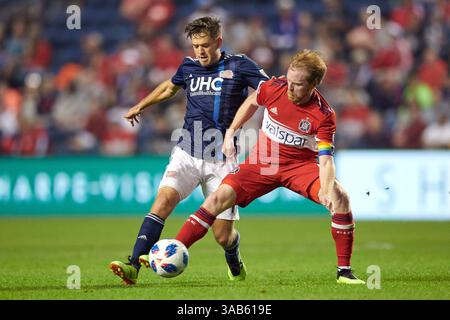 9 juin 2018 - il, USA - Bridgeview, il - samedi 09 juin 2018 : le Chicago Fire joue la New England Revolution dans un match de la Major League Soccer (MLS) au Toyota Park. (Crédit image : © Robin Alam/ISIPhotos via ZUMA Wire) Banque D'Images