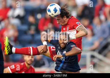 9 juin 2018 - il, USA - Bridgeview, il - samedi 09 juin 2018 : le Chicago Fire joue la New England Revolution dans un match de la Major League Soccer (MLS) au Toyota Park. (Crédit image : © Robin Alam/ISIPhotos via ZUMA Wire) Banque D'Images
