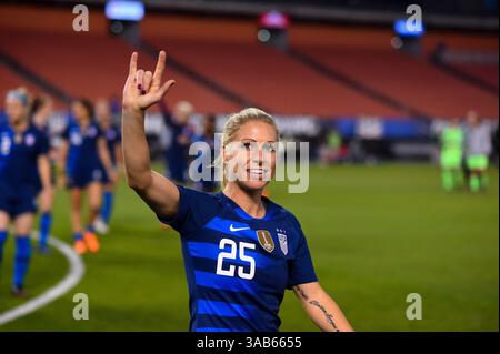 12 juin 2018 - Cleveland, Ohio, USA - Cleveland, Ohio - mardi 12 juin 2018 : McCall Zerboni lors d'un match amical international entre les équipes nationales féminines des États-Unis (USA) et de Chine PR (CHN) au FirstEnergy Stadium. (Crédit image : © Brad Smith/ISIPhotos via ZUMA Wire) Banque D'Images
