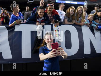 12 juin 2018 - Cleveland, Ohio, USA - Cleveland, Ohio - mardi 12 juin 2018 : Rose Lavelle lors d'un match amical international entre les équipes nationales féminines des États-Unis (USA) et de Chine PR (CHN) au FirstEnergy Stadium. (Crédit image : © Brad Smith/ISIPhotos via ZUMA Wire) Banque D'Images