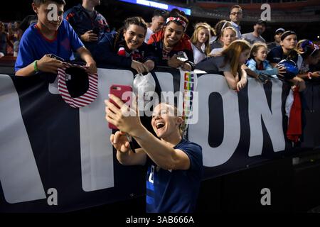 12 juin 2018 - Cleveland, Ohio, USA - Cleveland, Ohio - mardi 12 juin 2018 : Rose Lavelle lors d'un match amical international entre les équipes nationales féminines des États-Unis (USA) et de Chine PR (CHN) au FirstEnergy Stadium. (Crédit image : © Brad Smith/ISIPhotos via ZUMA Wire) Banque D'Images