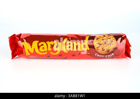 Biscuits au chocolat du Maryland en paquet – pays de Galles, Royaume-Uni – 30 mars 2025 Banque D'Images