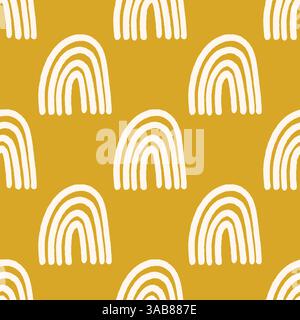 Motif magique sans couture avec des arcs-en-ciel modernes. Illustration de Vecteur