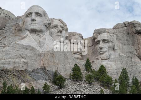Les présidents sur le mont Rushmore, Dakota du Sud, États-Unis Banque D'Images