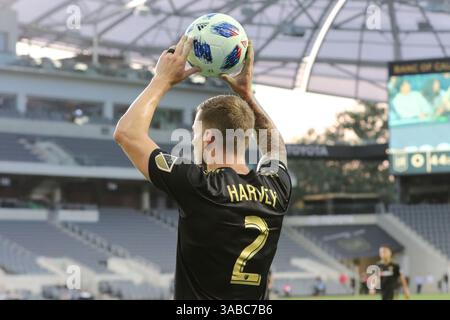 6 juin 2018 Los Angeles, CA...le défenseur du Los Angeles FC Jordan Harvey #2 lors du Los Angeles Football Club vs Fresno FC au BANC OF CALIFORNIA Stadium à Los Angeles, CA le 6 juin 2018. Jevone Moore(image de crédit : &copy ; Jevone Moore/CSM via ZUMA Wire) Banque D'Images