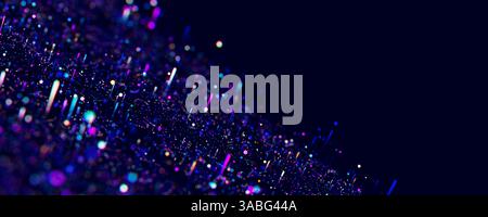 Macro de la technologie de calcul quantique. Modèles numériques de Big Data. Microworld du processus d'apprentissage LLM ai. Présentation des nanotechnologies. Banque D'Images