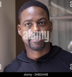 21 mai 2018 - Hollywood, Californie, États-Unis - STERLING KELBY BROWN fait la promotion du film 'Hotel Artemis' à Hollywood. (Crédit image : © Armando Gallo/ZUMA Studio) Banque D'Images