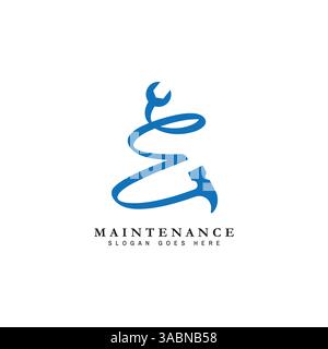 Lettre E logo entretien Maison. Alphabet E icône de construction de bâtiment Illustration de Vecteur