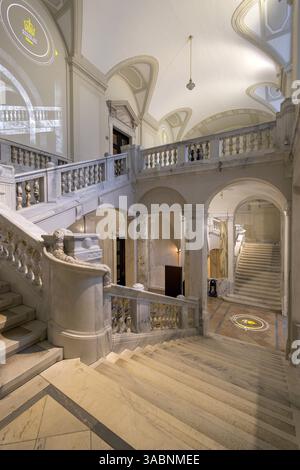 Escalier, Weltmuseum (Musée du monde), Vienne, Autriche Banque D'Images