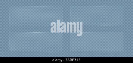 Rectangles transparents en verre avec texture polycarbonate éblouissante, cadres géométriques flous de texture en verre, illustration vectorielle Illustration de Vecteur