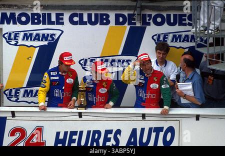 David Sears (GBR) / Anthony Reid (GBR) / TIFF Needell (GBR)Alpha Racing Team Porsche 962C a terminé à la 3ème place..les 24 heures du Mans, le Mans, France, 16-17 juin 1990. (Crédit image : ©Sutton Motorsports/ZUMA Press) Banque D'Images