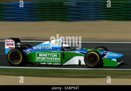 Jos Verstappen (NED) Benetton Ford B194 s'est retiré de la course après un tour au tour 26...Championnat du monde de formule 1, Rd7, Grand Prix de France, Magny-cours, France, 7 juillet 1994. (Crédit image : ©Sutton Motorsports/ZUMA Press) Banque D'Images
