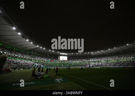 Stade Ajinomoto, Tokyo, Japon. 2 avril 2025. Vue générale, 2 AVRIL 2025 - Football/Football : match de Ligue J1 2025 entre Tokyo Verdy 2-2 FC Tokyo au stade Ajinomoto, Tokyo, Japon. Crédit : MATSUO. K/AFLO SPORT/Alamy Live News Banque D'Images