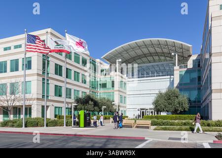 Cupertino, Californie, États-Unis - 28 mars 2018 : le Campus Apple à Cupertino dans la Silicon Valley, Californie. Banque D'Images