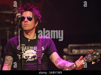 10 janvier 2008 - San Diego, Californie, États-Unis - RACHEL BOLAN de Skid Row se produit en concert à la House of Blues de San Diego. (Crédit image : © Roger Williams/ZUMA Press) Banque D'Images