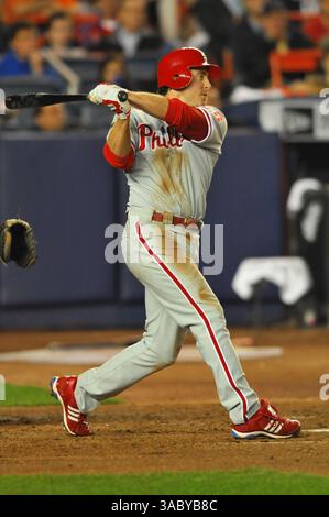 10 avril 2008 - Queens, New York City, NY, USA - CHASE UTLEY (26). Les mets de New York accueillent les Philadelphia Phillies au Shea Stadium dans le Queens, New York. (Crédit image : © Cal Sport Media/ZUMA Press) Banque D'Images