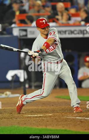 10 avril 2008 - Queens, New York City, NY, États-Unis - CHRIS COSTE (27). Les mets de New York accueillent les Philadelphia Phillies au Shea Stadium dans le Queens, New York. (Crédit image : © Cal Sport Media/ZUMA Press) Banque D'Images
