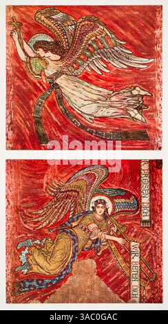 Engel, anges, dessins animés pour une peinture plus grande par le professeur Max Seliger de Decorative Vorbilder XVII, 1906 Banque D'Images