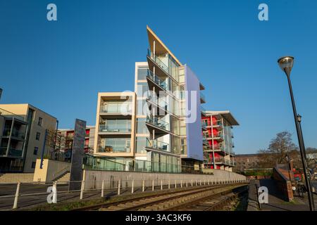 Appartements modernes à Bristol Harbourside UK Banque D'Images