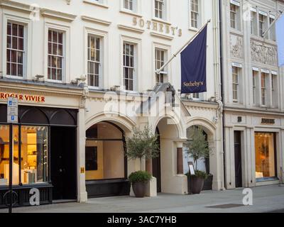 Sotheby's sur Bond Street, Mayfair, Londres, Royaume-Uni Banque D'Images