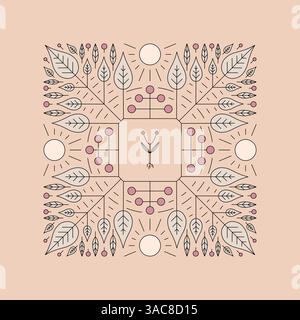 Elément floral vectoriel. Maquette de manuel, de livret ou de carnet de notes. Brochure commerciale. Modèle de conception de couverture. Illustration vectorielle. Illustration de Vecteur