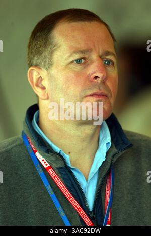 Martin Brundle (GBR) commentateur ITV F1..Grand Prix de Grande-Bretagne, Silverstone, Angleterre, 5 juillet 2002..IMAGE NUMÉRIQUE. (Crédit image : ©Sutton Motorsports/ZUMA Press) Banque D'Images