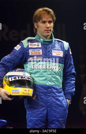 Nick Heidfeld (GER). Lancement de Sauber Petronas C21, 25 janvier 2002, Dubendorf, Suisse..IMAGE NUMÉRIQUE (crédit image : ©Sutton Motorsports/ZUMA Press) Banque D'Images