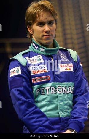 Nick Heidfeld (GER). Lancement de Sauber Petronas C21, 25 janvier 2002, Dubendorf, Suisse..IMAGE NUMÉRIQUE (crédit image : ©Sutton Motorsports/ZUMA Press) Banque D'Images